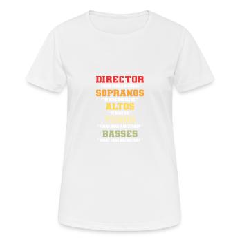 Director Sopranos Altos Maestro Gift - Women's Breathable T-Shirt - white - Front - AI Model Female 172 dark (172cm)