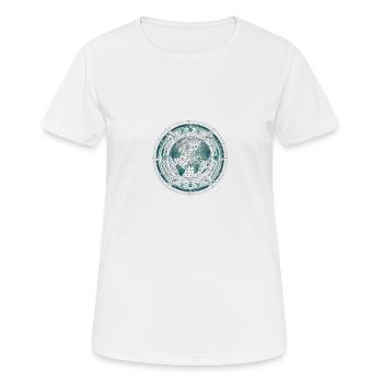Grille de surveillance mondiale - T-shirt respirant Femme - blanc - Devant - AI Model Female 172 dark (172cm)