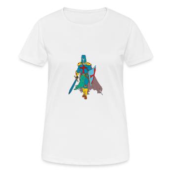 Ritter - Frauen T-Shirt atmungsaktiv - Weiß - Vorne - AI Model Female 172 dark (172cm)