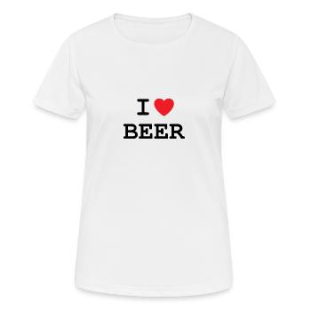 J’adore la bière - T-shirt respirant Femme - blanc - Devant - AI Model Female 172 dark (172cm)