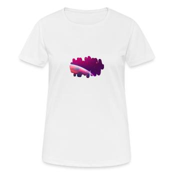 Galaktisches Panorama - Frauen T-Shirt atmungsaktiv - Weiß - Vorne - AI Model Female 172 dark (172cm)