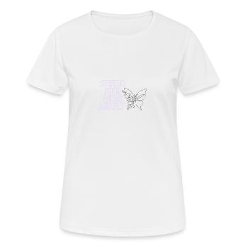 "Spread your wings and fly" - Women's Breathable T-Shirt - white - Front - AI Model Female 172 dark (172cm)