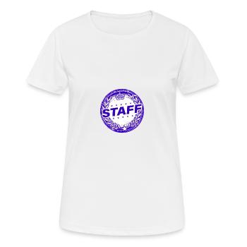 Membre du personnel - T-shirt respirant Femme - blanc - Devant - AI Model Female 172 dark (172cm)