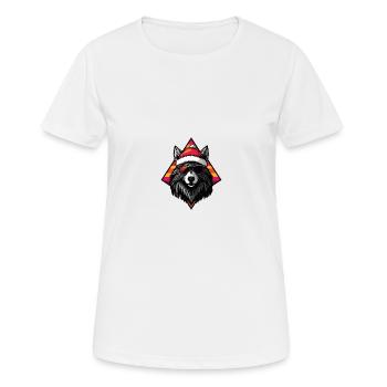 Wolf Weihnachten Cool - Frauen T-Shirt atmungsaktiv - Weiß - Vorne - AI Model Female 172 dark (172cm)