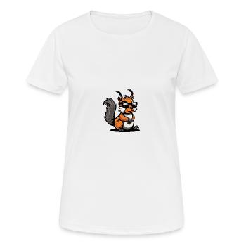 Eichhörnchen Cool Comic - Frauen T-Shirt atmungsaktiv - Weiß - Vorne - AI Model Female 172 dark (172cm)