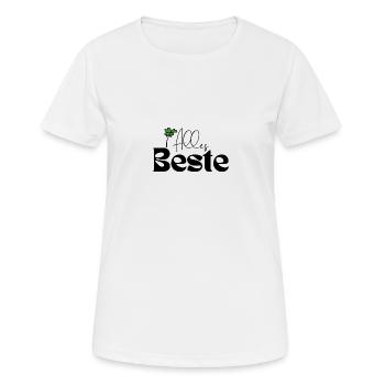 Alles Beste - Frauen T-Shirt atmungsaktiv - Weiß - Vorne - AI Model Female 172 dark (172cm)