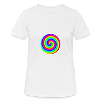 3D Arc-en-ciel Idée Cadeau Tube Hypnose Colorée LGBT - T-shirt respirant Femme - blanc - Devant - AI Model Female 172 dark (172cm)
