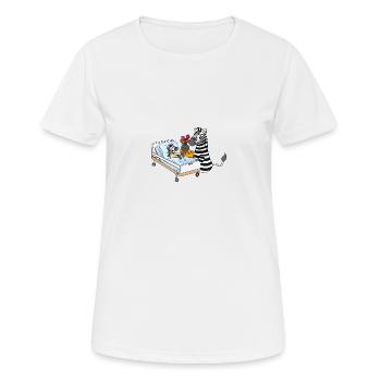 Zora le zèbre dans la chambre d’hôpital - T-shirt respirant Femme - blanc - Devant - AI Model Female 172 dark (172cm)