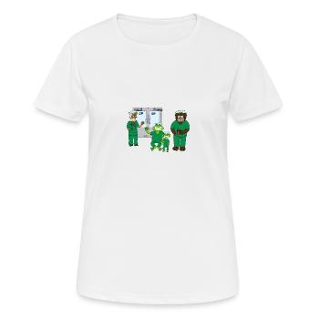 OP-Team aus "Kojo in der Handchirurgie" - Frauen T-Shirt atmungsaktiv - Weiß - Vorne - AI Model Female 172 dark (172cm)