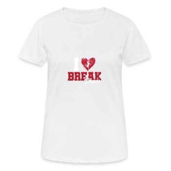 I love breakdancing - Women's Breathable T-Shirt - white - Front - AI Model Female 172 dark (172cm)