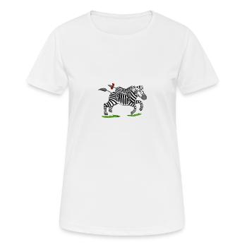 Zora und ihr Papa auf dem Weg ins Krankenhaus - Frauen T-Shirt atmungsaktiv - Weiß - Vorne - AI Model Female 172 dark (172cm)