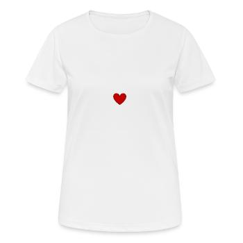 cœur - T-shirt respirant Femme - blanc - Devant - AI Model Female 172 dark (172cm)