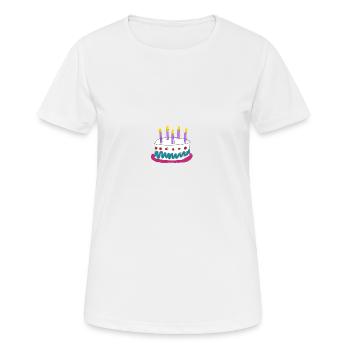 Torte - Frauen T-Shirt atmungsaktiv - Weiß - Vorne - AI Model Female 172 dark (172cm)