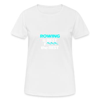Rudern Ruderer - Frauen T-Shirt atmungsaktiv - Weiß - Vorne - AI Model Female 172 dark (172cm)