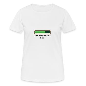 L’XP ne ment pas - L’expérience ne ment pas - T-shirt respirant Femme - blanc - Devant - AI Model Female 172 dark (172cm)