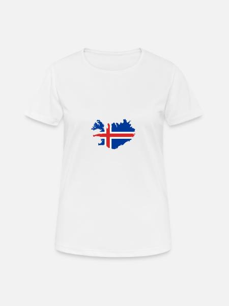 Island - Frauen T-Shirt atmungsaktiv - Weiß
