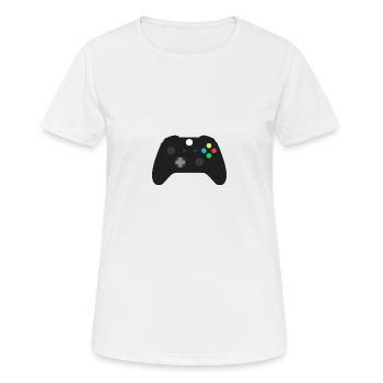Game-Controller - Frauen T-Shirt atmungsaktiv - Weiß - Vorne - AI Model Female 172 dark (172cm)