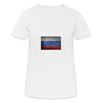 Russie Drapeau Russie Drapeau - T-shirt respirant Femme - blanc - Devant - AI Model Female 172 dark (172cm)