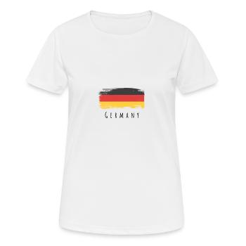 Allemagne - T-shirt respirant Femme - blanc - Devant - AI Model Female 172 dark (172cm)