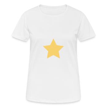 Pluto - star yellow - Frauen T-Shirt atmungsaktiv - Weiß - Vorne - AI Model Female 172 dark (172cm)