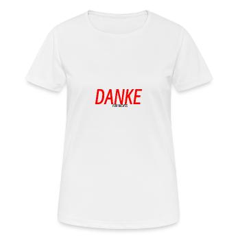 Merci... pour rien! - T-shirt respirant Femme - blanc - Devant - AI Model Female 172 dark (172cm)