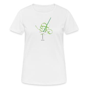 Cocktail Glass Black-Green - Women's Breathable T-Shirt - white - Front - AI Model Female 172 dark (172cm)