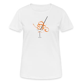 Coctailglass Schwarz-Orange. Elegant und Stylisch. - Frauen T-Shirt atmungsaktiv - Weiß - Vorne - AI Model Female 172 dark (172cm)