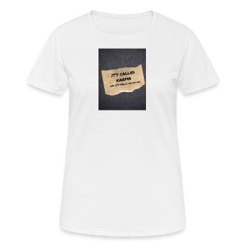 Its called Karma, spiritual - Women's Breathable T-Shirt - white - Front - AI Model Female 172 dark (172cm)