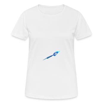 Dartpfeil hellblau - Frauen T-Shirt atmungsaktiv - Weiß - Vorne - AI Model Female 172 dark (172cm)