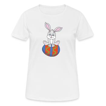 Motif de Pâques Pâques Lapin de Pâques - T-shirt respirant Femme - blanc - Devant - AI Model Female 172 dark (172cm)