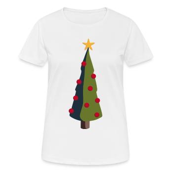 arbre de Noël - T-shirt respirant Femme - blanc - Devant - AI Model Female 172 dark (172cm)