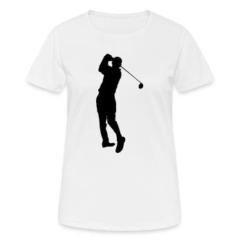 Golfspieler - Frauen T-Shirt atmungsaktiv - Weiß - Vorne - AI Model Female 172 dark (172cm)