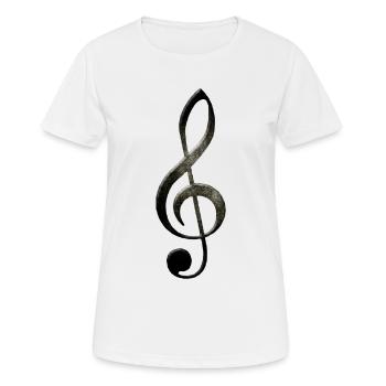 Clé de sol musique - T-shirt respirant Femme - blanc - Devant - AI Model Female 172 dark (172cm)