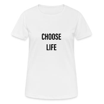 wähle das Leben - Frauen T-Shirt atmungsaktiv - Weiß - Vorne - AI Model Female 172 dark (172cm)