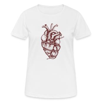 Herz und Stacheldraht - Frauen T-Shirt atmungsaktiv - Weiß - Vorne - AI Model Female 172 dark (172cm)