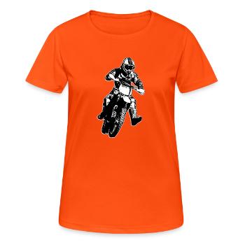 Enduro Rider - Women's Breathable T-Shirt - neon orange - Front - AI Model Female 172 dark (172cm)