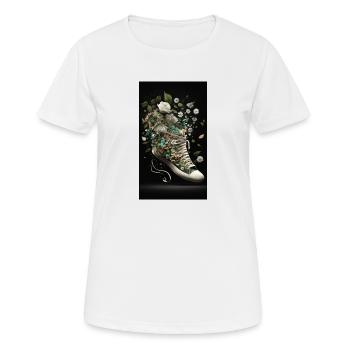 Shoe - Women's Breathable T-Shirt - white - Front - AI Model Female 172 dark (172cm)