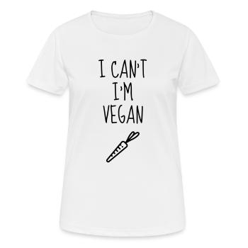 Vegetarier / Vegetarismus / Vegan / Vegetarierin - Frauen T-Shirt atmungsaktiv - Weiß - Vorne - AI Model Female 172 dark (172cm)
