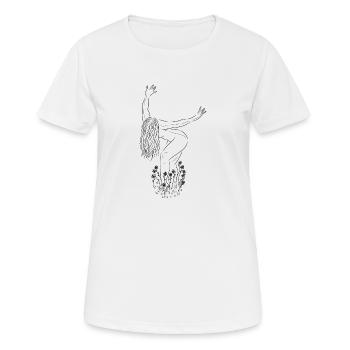 Déesse de la nature - T-shirt respirant Femme - blanc - Devant - AI Model Female 172 dark (172cm)