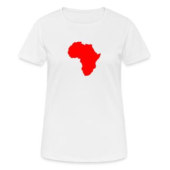 africa - Women's Breathable T-Shirt - white - Front - AI Model Female 172 dark (172cm)