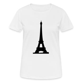 eiffelturm - Frauen T-Shirt atmungsaktiv - Weiß - Vorne - AI Model Female 172 dark (172cm)