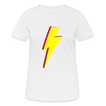 Lightning Bolt Cartoon Style - Women's Breathable T-Shirt - white - Front - AI Model Female 172 dark (172cm)
