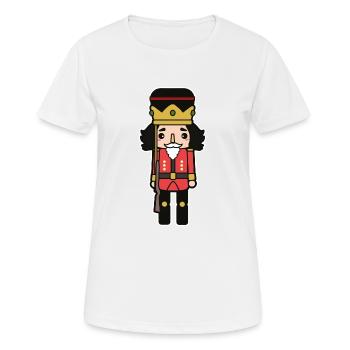 Casse-noix - T-shirt respirant Femme - blanc - Devant - AI Model Female 172 dark (172cm)