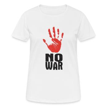 No War - Stop War - Arrêter la guerre - T-shirt respirant Femme - blanc - Devant - AI Model Female 172 dark (172cm)