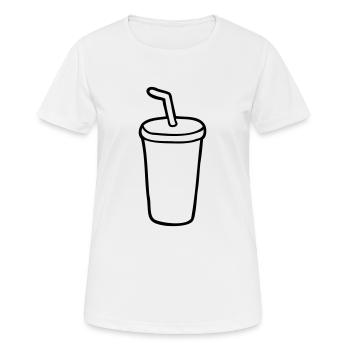 Becher Restaurant Cola - Frauen T-Shirt atmungsaktiv - Weiß - Vorne - AI Model Female 172 dark (172cm)