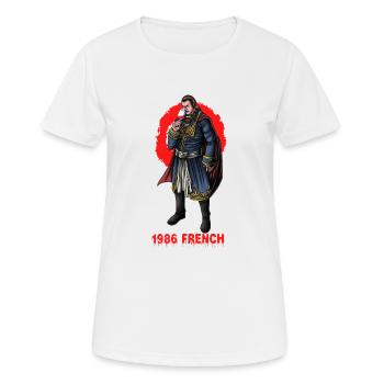 1986 Français Vampire Sommelier Wine Blood Français - T-shirt respirant Femme - blanc - Devant - AI Model Female 172 dark (172cm)