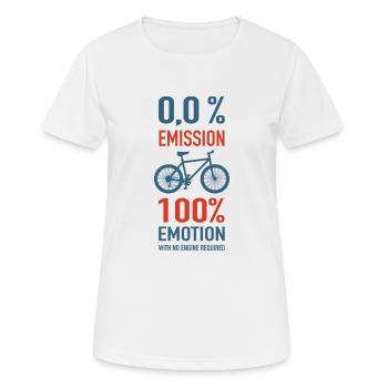 0% d’émission 100% Emotion Bike Bike - T-shirt respirant Femme - blanc - Devant - AI Model Female 172 dark (172cm)