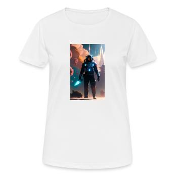 Raum - Frauen T-Shirt atmungsaktiv - Weiß - Vorne - AI Model Female 172 dark (172cm)