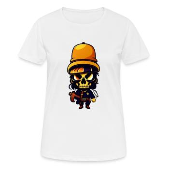 Sheriff cartoon skeleton - Women's Breathable T-Shirt - white - Front - AI Model Female 172 dark (172cm)