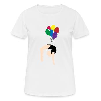 Balloon - T-shirt respirant Femme - blanc - Devant - AI Model Female 172 dark (172cm)
